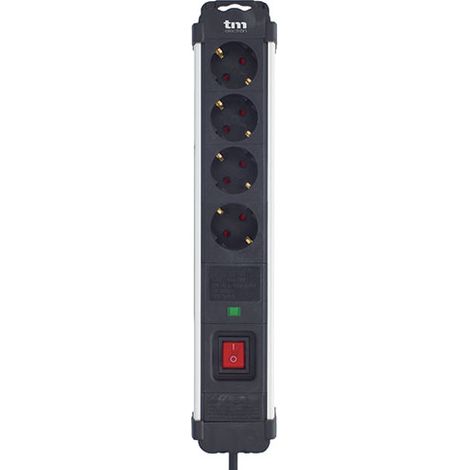 TM Electron TMUAD404 Regleta negra 4 enchufes Schuko (1/5)