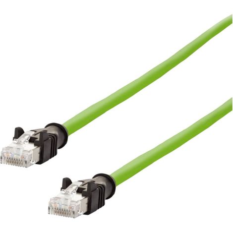 Metz Connect 142M2X55010 RJ45 Câble réseau, câble patch CAT 6a S/FTP 1.00 m vert gaine PUR, résistant aux acides, résistant à l'ozone, résistan C878382 (1/3)
