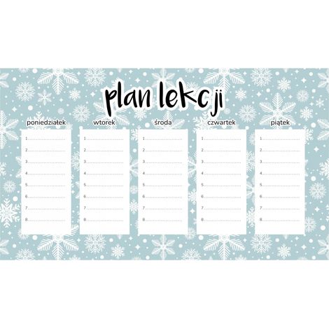 Piano di lezione magnetico Fiocchi di neve 45x26 cm