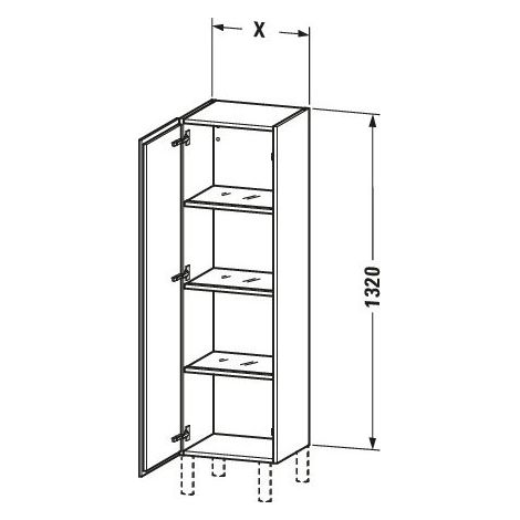 Duravit LC1179R5555 LC HHS 500x363x1320 Oe Marbré Mt (1/3)