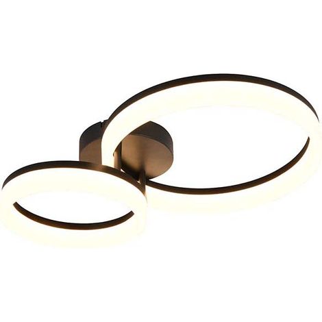 Reality LED Deckenleuchte Scope 22W gold schwarz warmweiß (1/5)