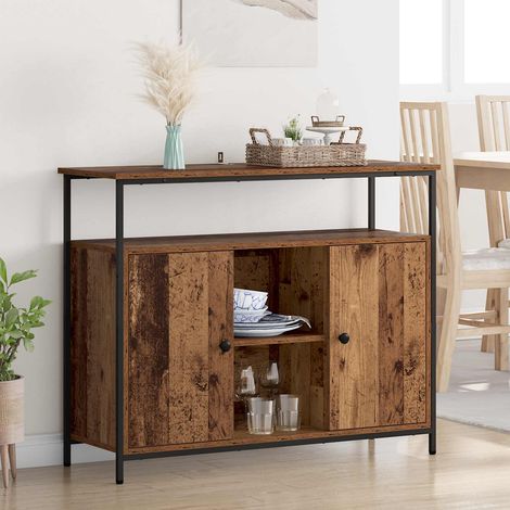 Buffet-Meuble de rangement Bois Ancien 100 x 35 x 80 cm Bois d'ingénierie (1/5)