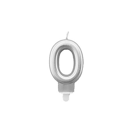 Bougie numéro "0" Argent