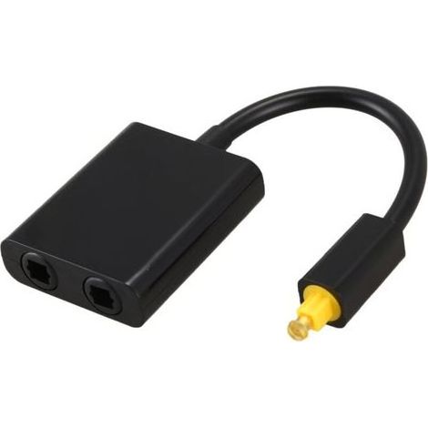 Répartiteur audio optique numérique SPDIF, adaptateur Toslink 2 voies, 1 entrée/sortie, câble hub (1/4)