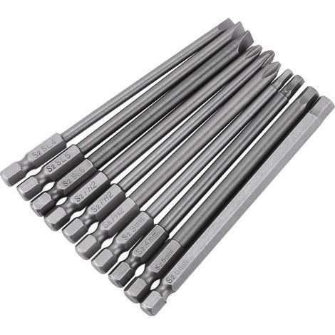 10 Stück 1/4 Zoll magnetische Sechskant-Schraubendreherbits aus legiertem Stahl mit Kreuzschlitzkopf (1/5)