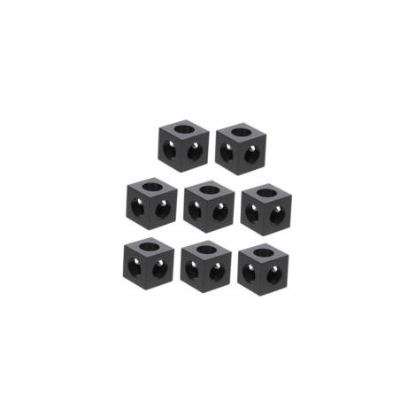 8 pièces Équerres Alliage Aluminium pour Profilés Supports Assemblage Angle Robustes pour Imprimantes et Projets Industriels-Crezuo