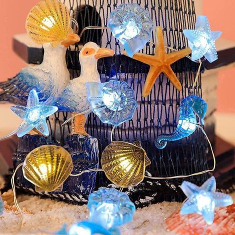Guirlande lumineuse décorative motif océan d'été, 2 mètres, 20 lumières (1/4)