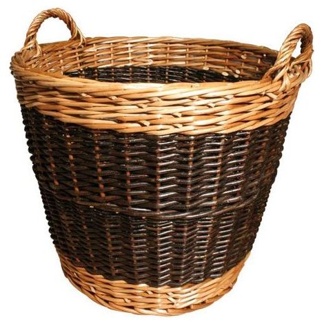 Two Tone Willow Log Basket (1/4)
