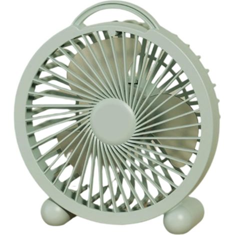 Ventilador de escritorio USB con 3 velocidades, funcionamiento silencioso, portátil, mini ventilador de refrigeración (verde) (1/5)