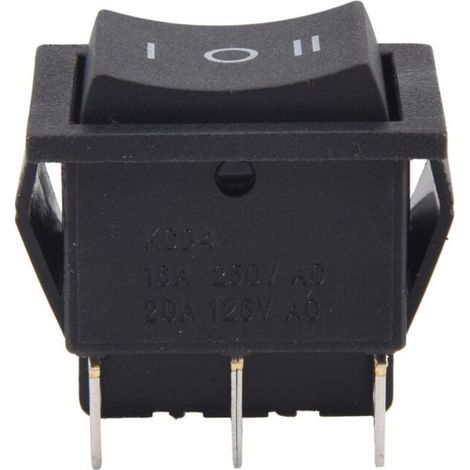 Perfil de interruptor basculante de 6 pines y 3 posiciones, 16 A 250 V CA / 20 A 125 V (1/4)