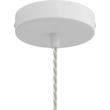 creative cables - Lampada a sospensione Made in Italy completa di cavo tessile, paralume gabbia Drop e finiture in metallo (1/4)