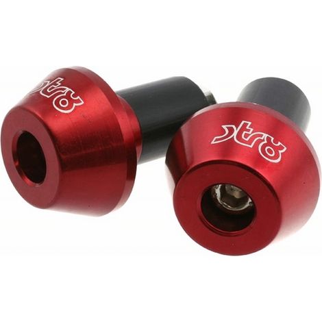 Contrapesos para manillar STR8 Shorty de 17 mm, color rojo.