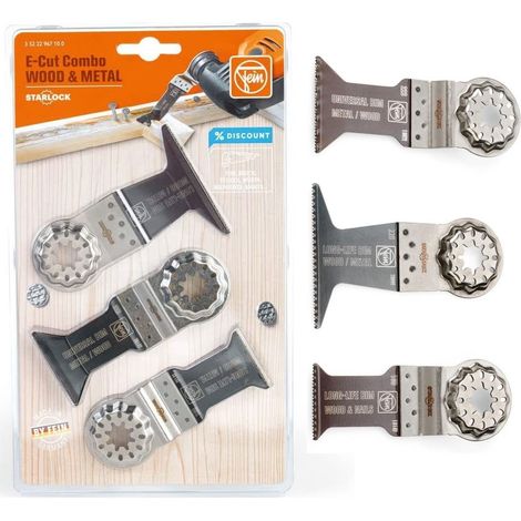 Fein Starlock Wood & Metal E-cut Combo 3 Piece Set