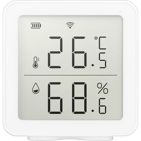 Capteur de température sans fil Tuya WIFI, Thermomètre hygromètre intelligente pour maison, Capteur D'humidité de la Température sans fil, Système de scène domotique, Compatible avec Alexa (1/5)