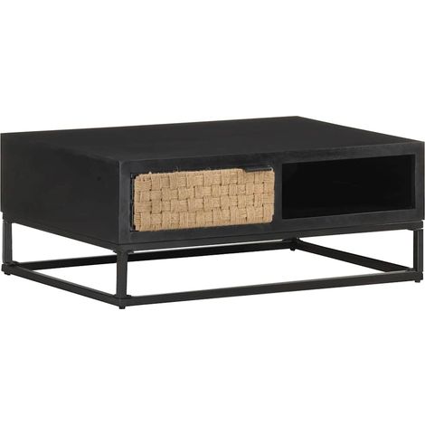 vidaXL Table basse 90x60x35 cm Bois de manguier massif (1/5)