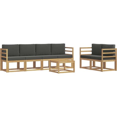 Outdoor Sofa Set with Cushion 7 pcs White and Anthracite vidaXL (1/5)