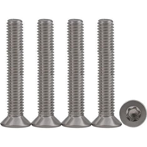 25pcs M4 x 45 304 Stainless Steel Countersunk Head Screws Torx Screws Machine Screws Fully Threaded with Standard Drive for Mechanical Equipment and Home Furniture