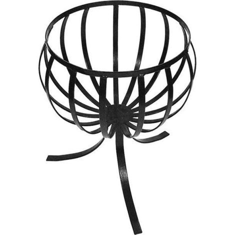 Planter Cauldron Basket Steel Black Outdoor Garden Pride (1/2)