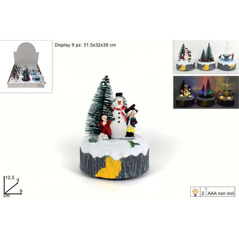 SCENARIO NATALIZIO CON LUCI ASSORTITO 3 VARIANTI (1 PEZZO, INVIO CASUALE)