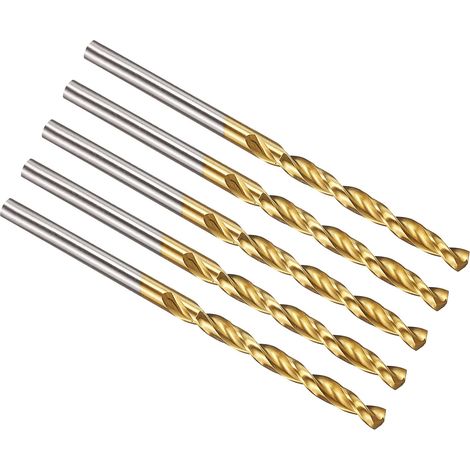 3.2mm Foret Hélicoïdal, Mèche M42 8% Cobalt Acier Rapide, Tige Droite 135° Revêtement Nitrure de Titane (TiN) pour Métal Acier Inoxydable, Forets à Métaux, 5 PCS (1/5)