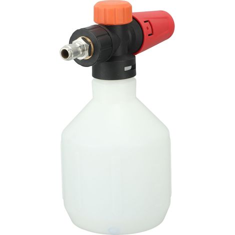 Pulvérisateur de mousse pour voiture 500 ml, pistolet à mousse portable haute pression avec raccord rapide 1/4 pouce pour le lavage de voiture et de jardin (modèle rond). (1/5)
