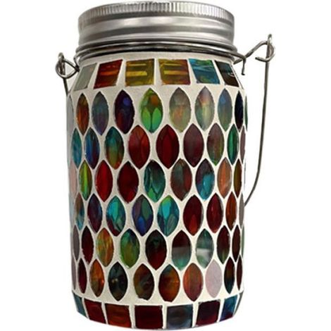 Lanterne solaire extérieure - Mosaïque - Multicolore - Énergie solaire - Étanche IP44 (1/3)