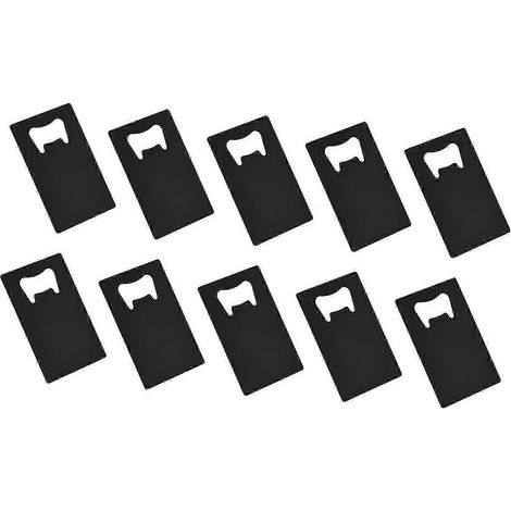 10 Flaschenöffner im Kreditkartenformat, Brieftaschengröße, lustiger, tragbarer Flaschenöffner für die Bar, Geschenk für Trauzeugen, Väter und Männer-Black (1/5)