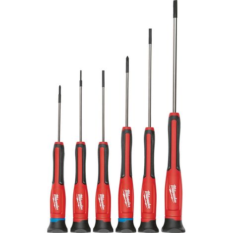 Milwaukee Precision Fine Screwdriver Set PH/SL 6 Pieces Phillips Slot 4932471869 (1/2)