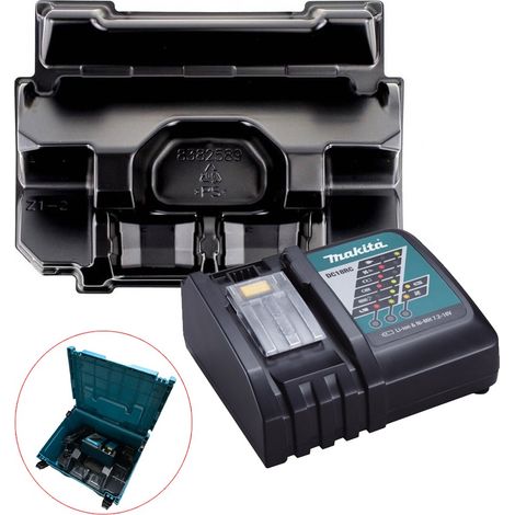 Makita DC18RC 18v 22min Intelligent FAST Lithium Battery Charger + Battery Inlay (1/4)