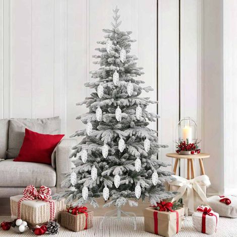 Weihnachts-Tannenzapfen Ball 40 pcs Silber Kunststoff