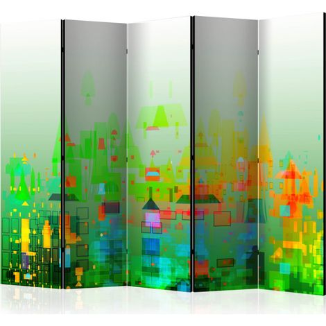 Paravent 5 Volets "Abstract City" 172x225cm (1/2)