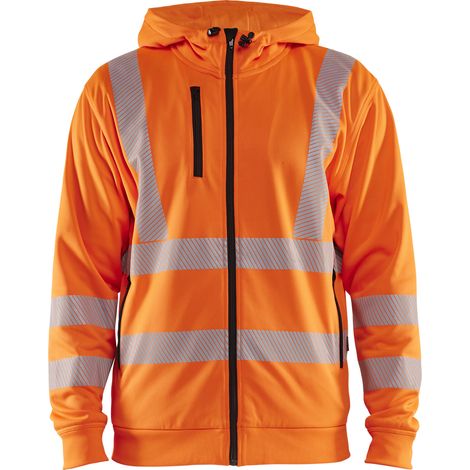 Sudadera de trabajo con capucha y cremallera de alta visibilidad 3565 - Naranja XL