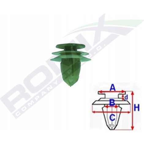 CLIP DE MOLDURA DE PUERTA HONDA CIVIC '12 8.5 - 1 ud. (1/2)