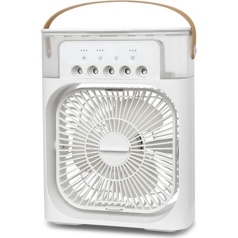 Mini ventilateur de bureau USB rafraîchissant pour le bureau, la maison, le dortoir et les voyages (blanc) (1/5)