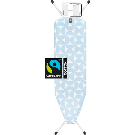 Table à Repasser B avec Repose-Fer Vapeur Moyen Pliable Hauteur Réglable Pieds Antidérapants Housse en Coton Sécurité Enfants et Transport Fresh Breeze 124 x 38 cm (1/5)
