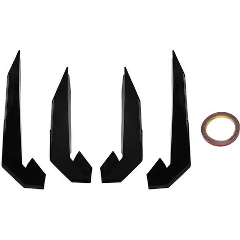 Kit de carrosserie automobile 4 pièces avec aileron de pare-chocs avant long et lame d'air, A-- (1/5)