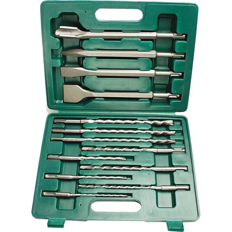 Set di punte e scalpelli Brüder Mannesmann 12588 13 pezzi SDS Plus (1/3)