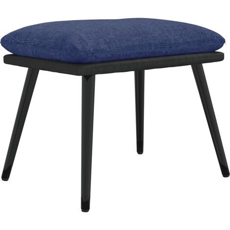 vidaXL Poggiapiedi Blu 45x29,5x35 cm in Tessuto e Similpelle (1/5)