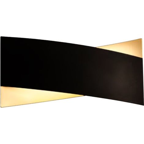 Applique moderna redo group xavier 01-2381 01-2380 led lampada parete illuminazione indiretta, finitura metallo nero