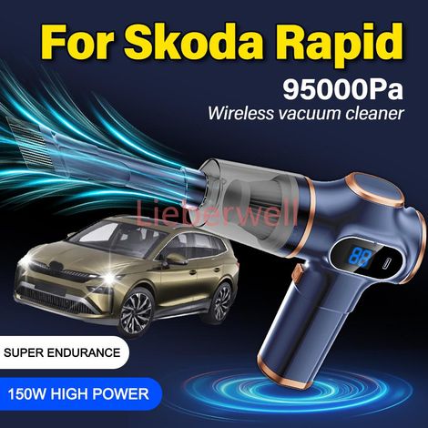 Aspirateur automatique sans fil pour voiture, Buster sec, double usage, Portable, nettoyage en profondeur, aspiration 95000pa, pour maison et voiture, pour Skoda Rapid