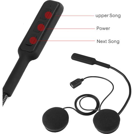 Bluetooth-Motorradhelm-Freisprecheinrichtung mit Kopfhörer, Mikrofon und Ohrhörer für Telefonate (1/5)