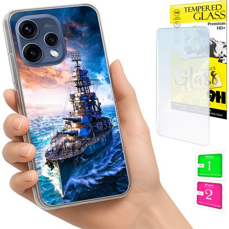 Custodia per Oppo Reno 15 5G, cover fotografica, cover posteriore + vetro 9H (1/5)