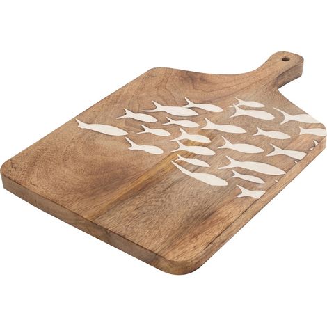 Signes Grimalt Schneidebrett-Fischkästen und -tabletts  Rechteckiges braunes Brett – 2 x 33 x 20 cm