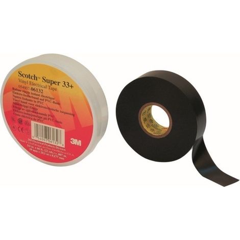 Cinta Aisl. 1,9Cmx33Mt Scotch® Super 33+ Vinilo Gr Negra 3M™