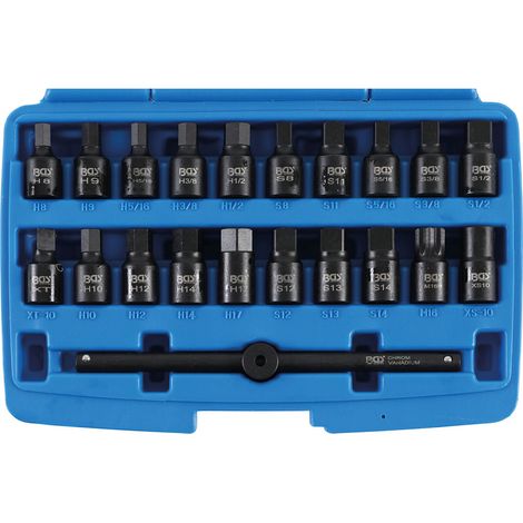 Jeu de cles bgs technic pour bouchon de vidange carre 3/8 - 21 pcs (1/2)