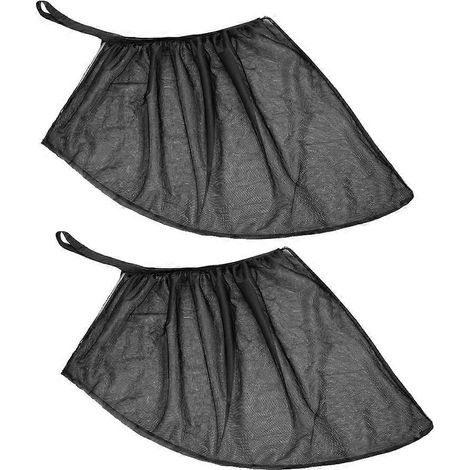 Lot de 2 pare-soleil en filet pour vitres de voiture enfant, pare-soleil latéraux et pare-soleil pour lunette arrière et pare-brise.-4651cm-Black (1/3)