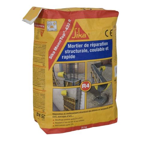 Mortero hidráulico SIKA SikaMonoTop-432R - 25 kg - Hormigón gris
