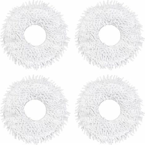 Accessoires serpillière pour station de serpillière 2-en-1 robot essuyeur serpillières lingettes X4(blanc) (1/5)