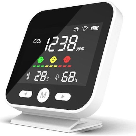 Moniteur de qualité de l'air, détecteur de CO2, instrument de mesure de la température et de l'humidité, appareil de mesure infrarouge NDIR (1/5)