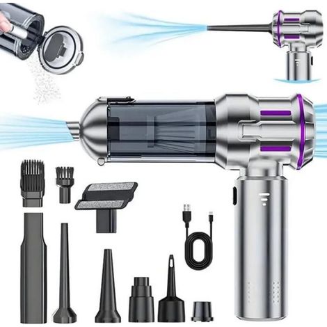 Aspirateur de voiture 3-en-1 puissant 25000 Pa, mini sans fil avec moteur sans balais, 3 niveaux réglables. Performance optimale. (1/2)
